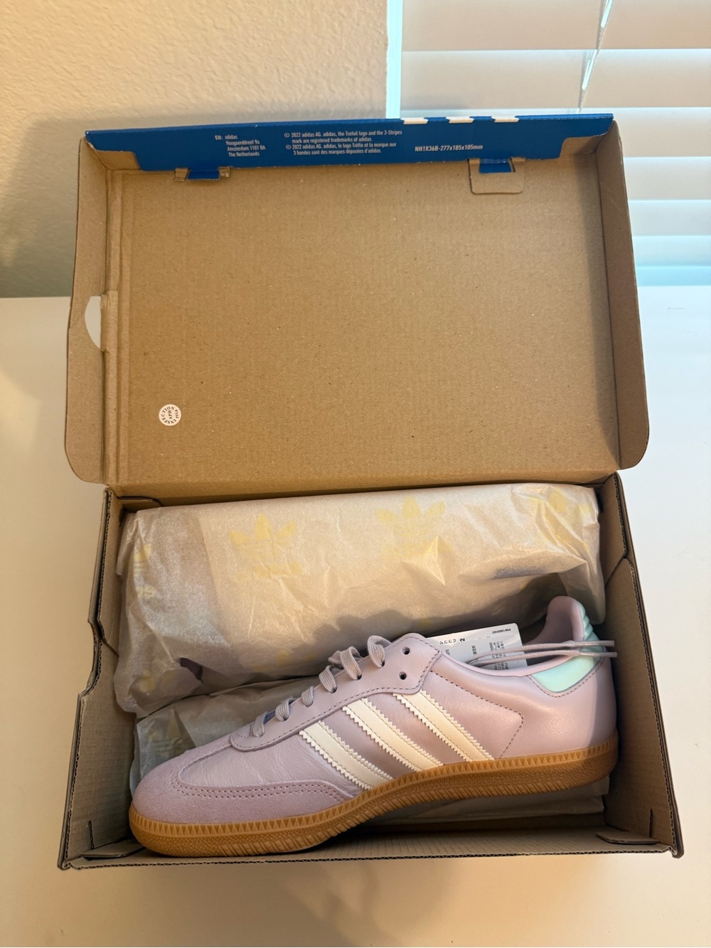 adidas Samba OG 'Silver Dawn White Aqua' - Picture 7 of 8
